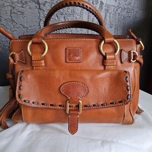 Dooney & Bourke Tan Leather Satchel